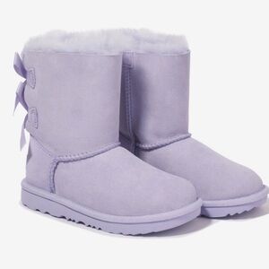 NEW UGG Kids Bailey Bow II Boots Lavender Purple
